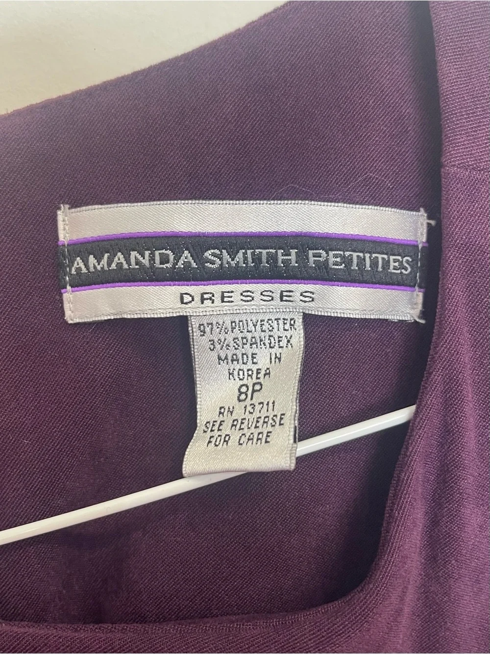 Amanda Smith Petites Purple Blazer Jacket Size 8P Longline Career